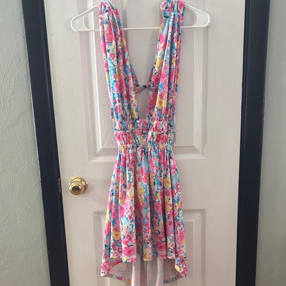 Amazon Multicolor Floral Backless Dress
